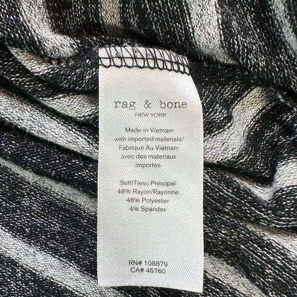 Rag & Bone Thea Gray striped mock neck sleeveless top size small - Picture 7 of 9